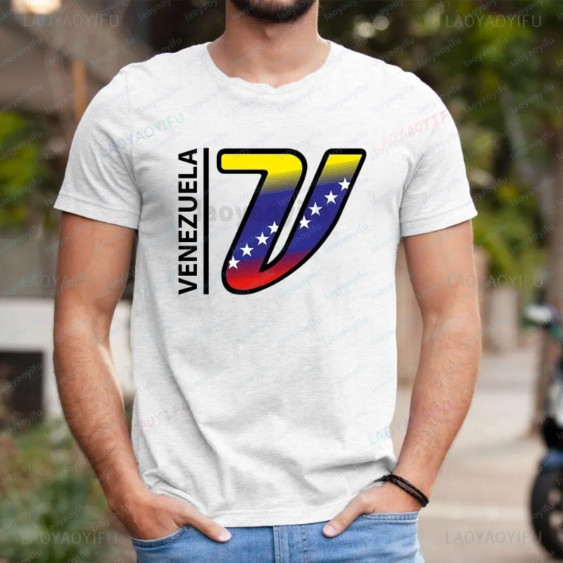 Men'S Fashion Aesthetics - ベネズエラ Tシャツファッション女性男性綿ユニセックス美的衣類特大 Tシャツ女性服グラフィック Tシャツトップス
