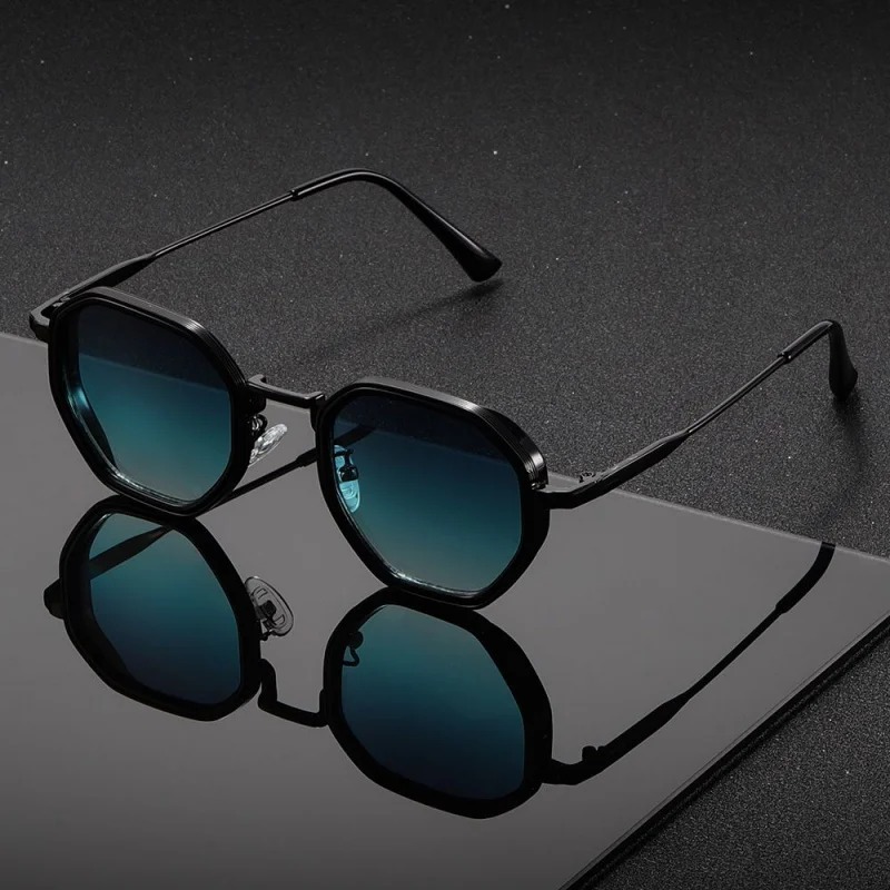 Men'S Fashion Old Money - 1 ペアユニセックスラウンドメタルファッショナブルなサングラスヴィンテージ不規則なパンクマンサングラスクラシック UV400 男性女性眼鏡
