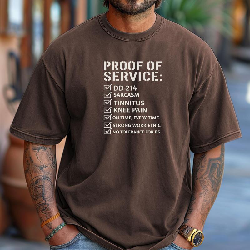Military Shirt Men - 軍隊勤務証明書 DD-214 退役軍人チェックリスト Tシャツ