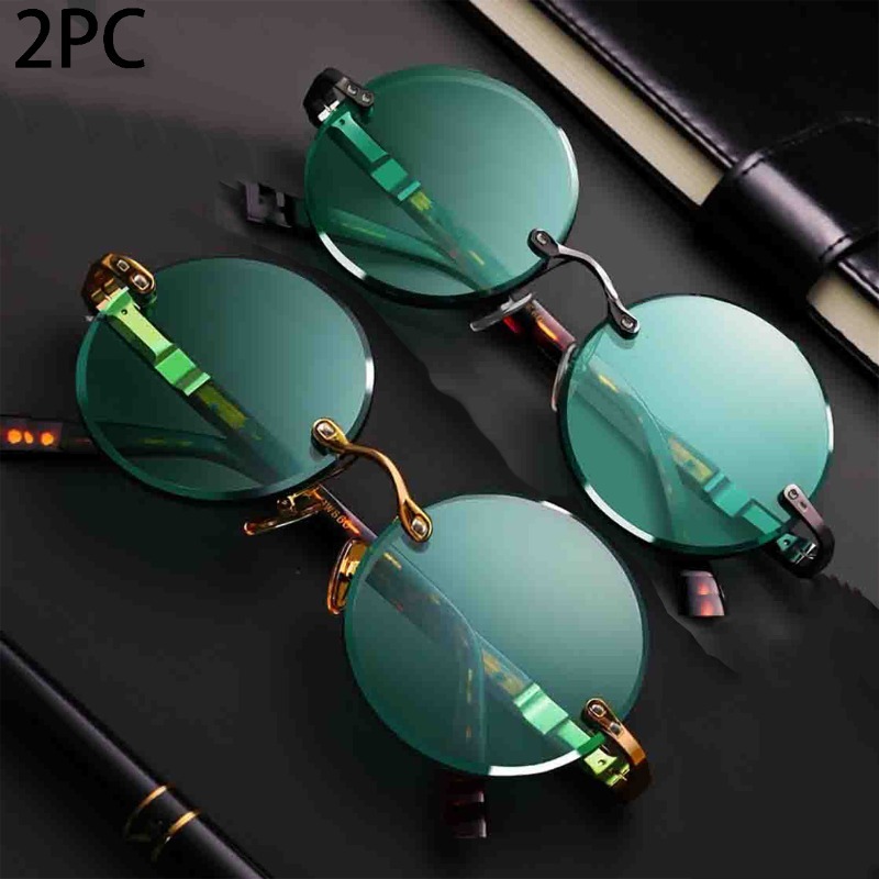 Men'S Fashion Glasses - ファッションクラシックリムレスサングラス 男女兼用 ラウンドレンズ サングラス レトロデザイン アウトドア