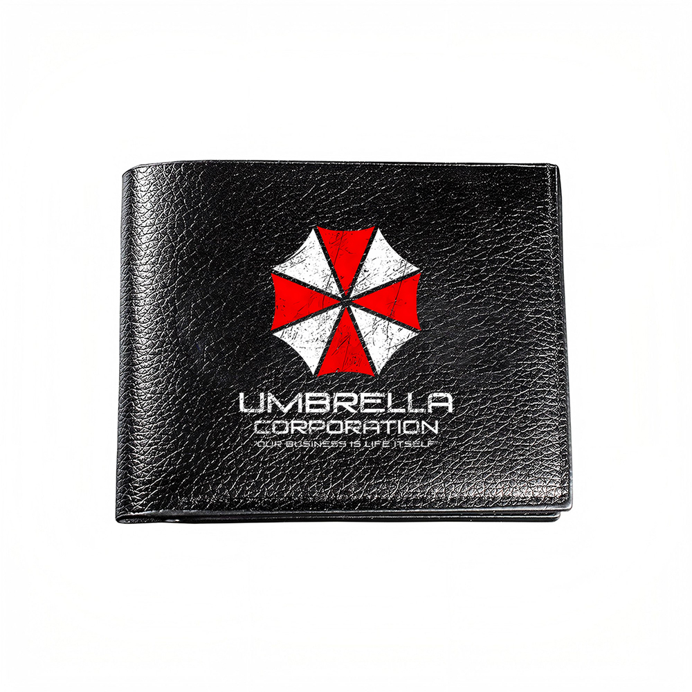 Men'S Fashion Umbrella - アンブレラコーポレーションロゴ メンズ財布 カードホルダー ファッション ビジネスカジュアルデザイン 赤白エンブレム柄