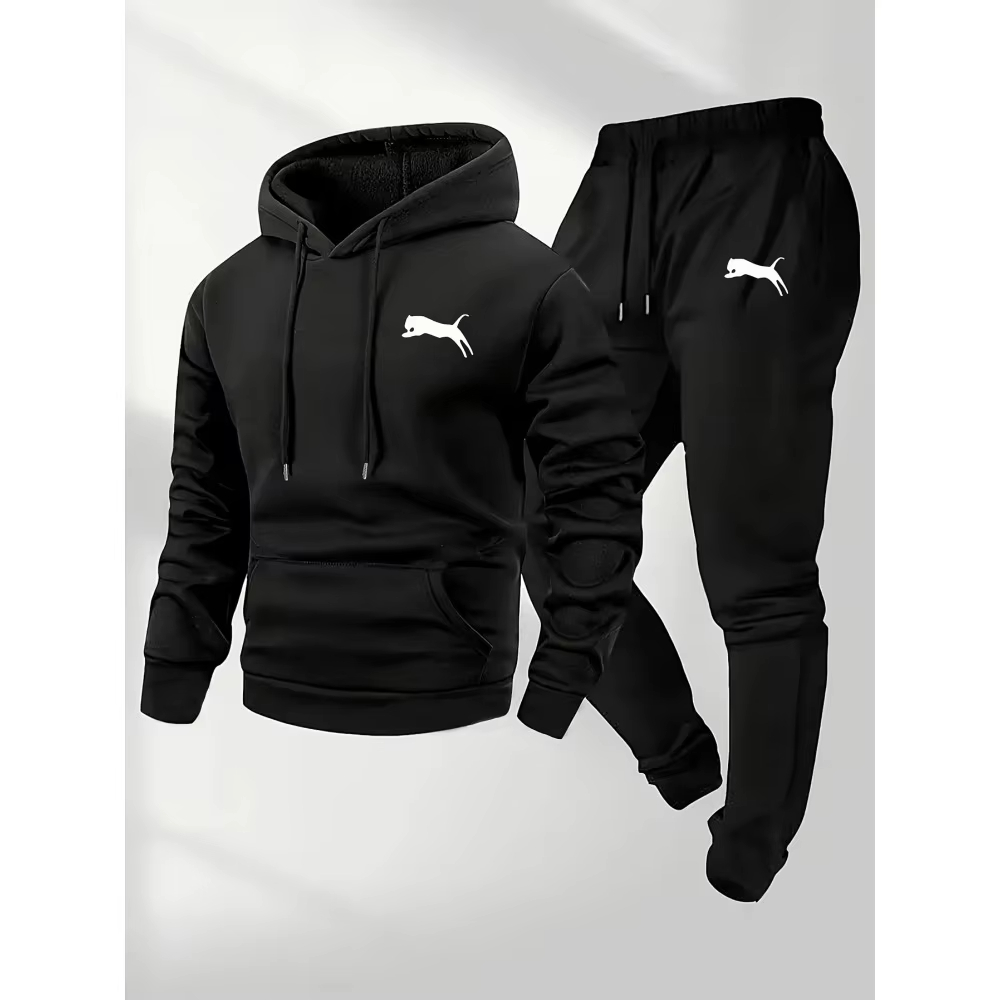 Jogger Sweatpants Men - 2026年売れ筋メンズフード付きスウェット＆パンツセットカジュアルトラックスーツストリートウェアスポーツウェアフィットネスジョガー服上下セット