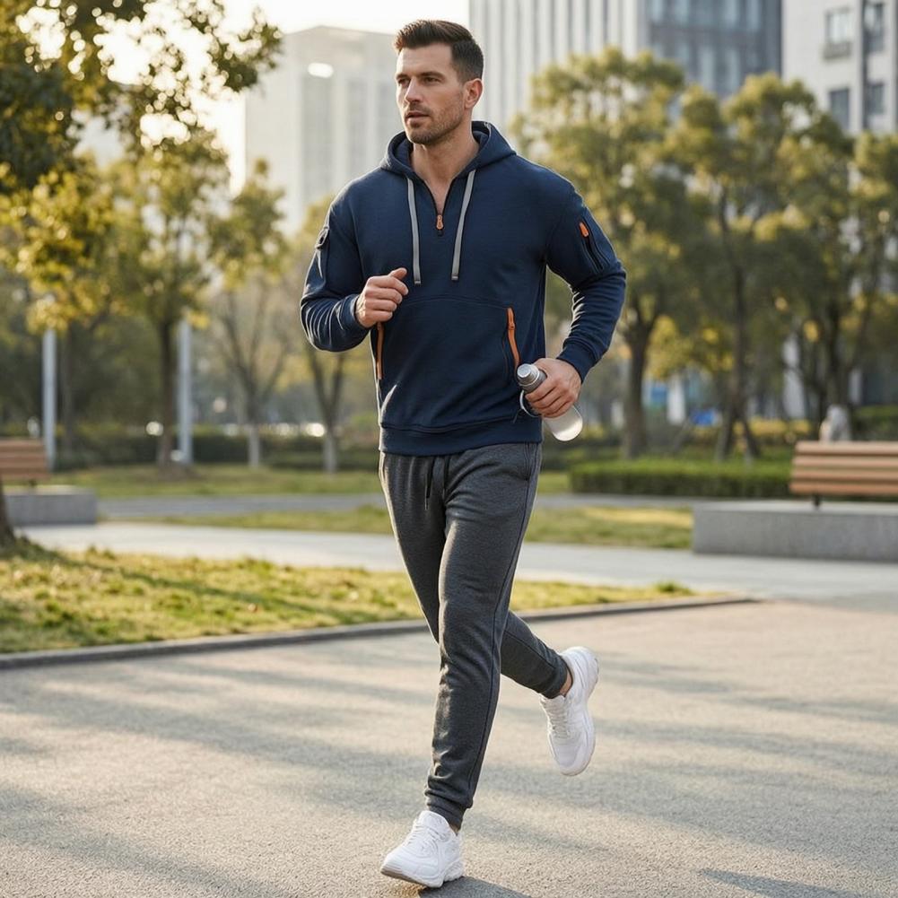 2点セット メンズ カジュアルトラックスーツ クォータージッ - Jogger Sweatpants Men のレビューと価格