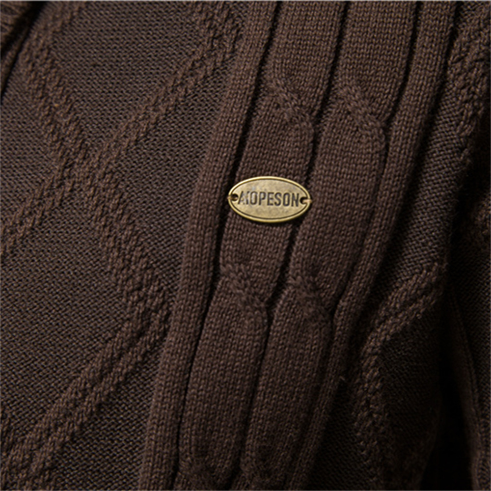 Aiopeson-男性用コットンカジュアルカーディガン,無地 - Men'S Fashion V Neck Sweater のレビューと価格