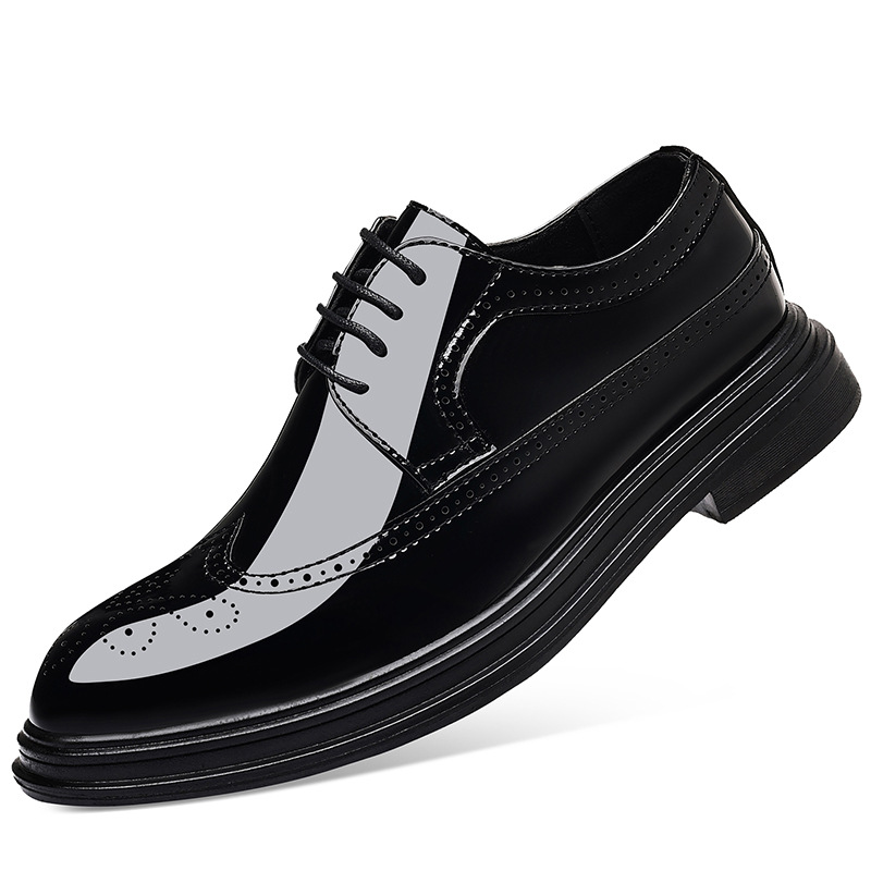 メンズ パテントレザー ブローグ ドレスシューズ レースアッ - Oxford Shoes Brogue のレビューと価格