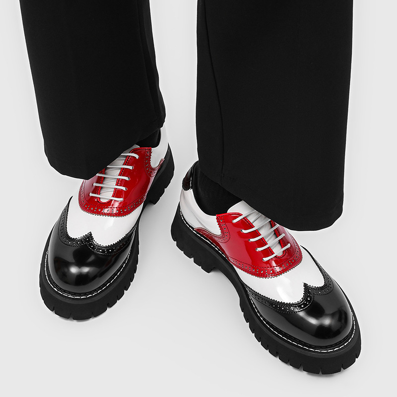 メンズファッションヒップホップロックプラットフォームシューズ - Oxford Shoes Brogue のレビューと価格