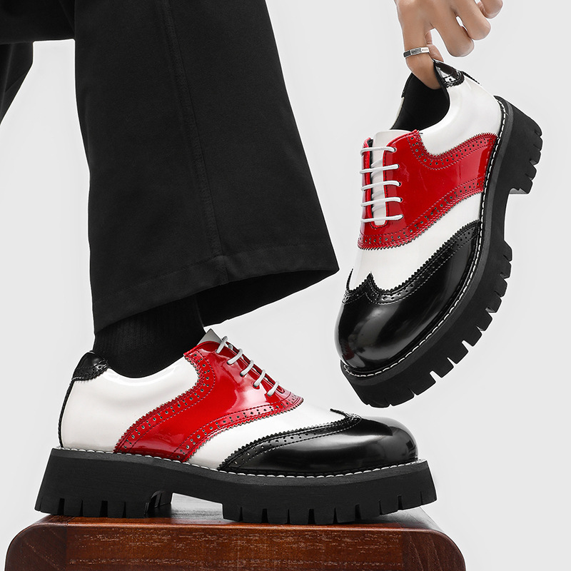 メンズファッションヒップホップロックプラットフォームシューズ - Oxford Shoes Brogue のレビューと価格