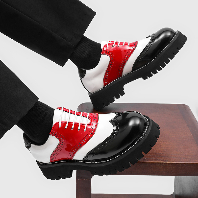 メンズファッションヒップホップロックプラットフォームシューズ - Oxford Shoes Brogue のレビューと価格