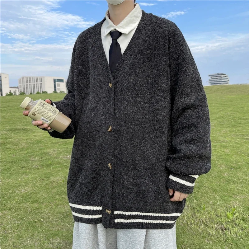 男性用長袖ルーズセーター,Vネック,トレンディ,カジュアル, - Men'S Fashion V Neck Sweater のレビューと価格