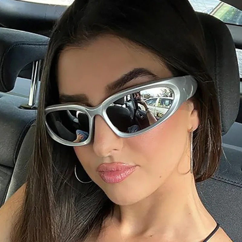 高級 Y2K スポーツパンクサングラス女性抗 UV ゴーグル - Men'S Fashion Glasses のレビューと価格