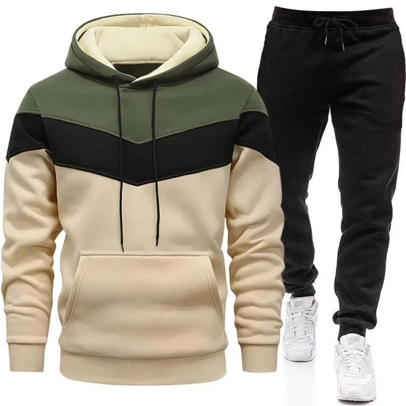 メンズトラックスーツ フード付きスウェットシャツ ブラックス - Jogger Sweatpants Men のレビューと価格