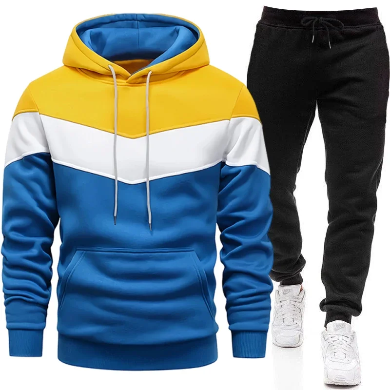 メンズトラックスーツ フード付きスウェットシャツ ブラックス - Jogger Sweatpants Men のレビューと価格