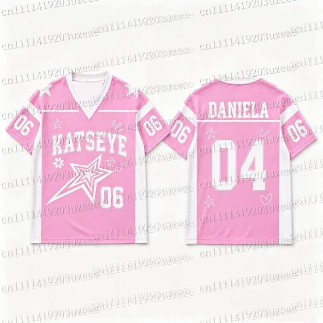 KATSEYE ピンクスターグラフィックTシャツ Kpopコ - Men'S Fashion Aesthetics のレビューと価格