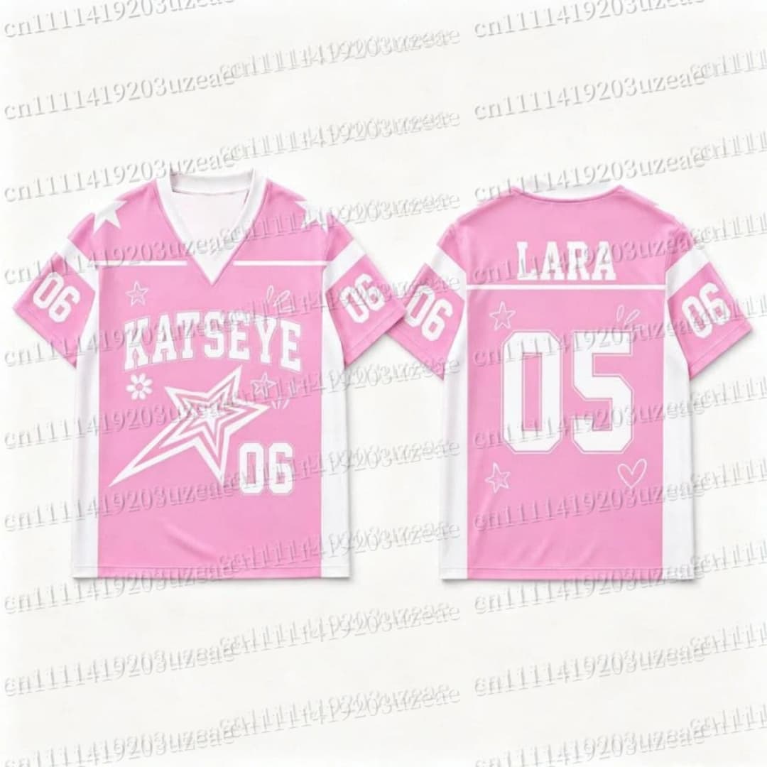 KATSEYE ピンクスターグラフィックTシャツ Kpopコ - Men'S Fashion Aesthetics のレビューと価格