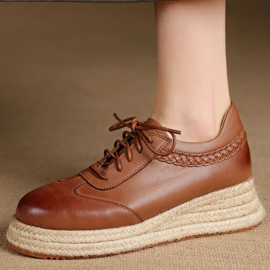 EAGSITY 牛革ブラウンオックスフォードシューズスタイル - Oxford Shoes Brogue のレビューと価格