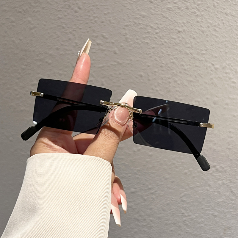 ファッショナブルなリムレス長方形サングラス、人気の男女兼用サ - Men'S Fashion Glasses のレビューと価格
