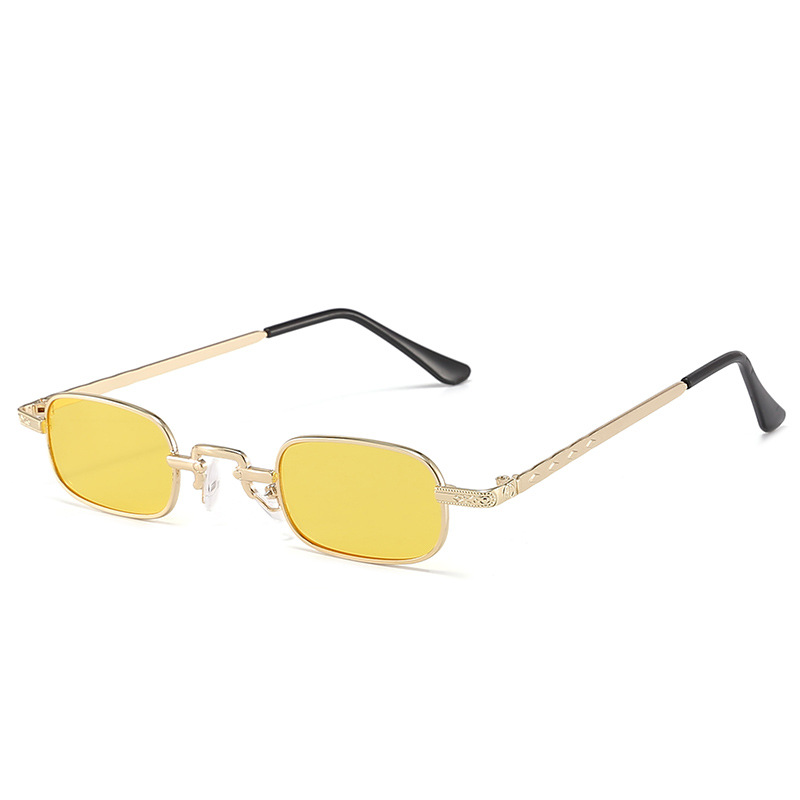 新しいスモールフレームスクエアサングラス、トレンディでカラフ - Men'S Fashion Glasses のレビューと価格