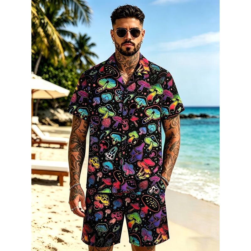 メンズファッション 3D キノコプリントスーツ 快適な生地を - Mens Fashion Suits のレビューと価格