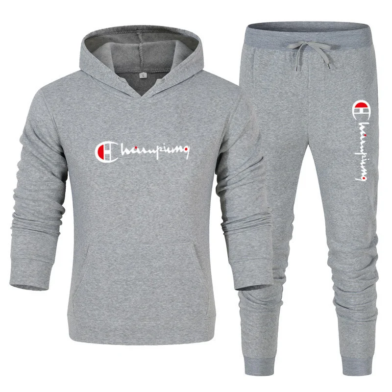 2026 メンズトラックスーツ フード付きスウェットシャツ+ - Jogger Sweatpants Men のレビューと価格