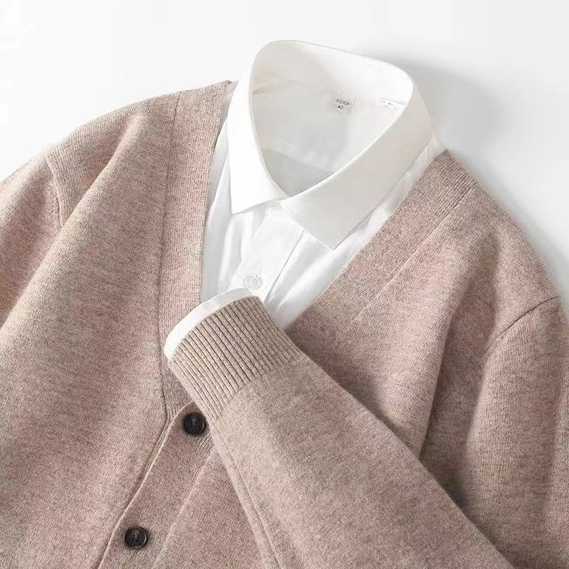 メンズ薄手ニットカーディガン,Vネックセーター,暖かく,ファ - Men'S Fashion V Neck Sweater のレビューと価格