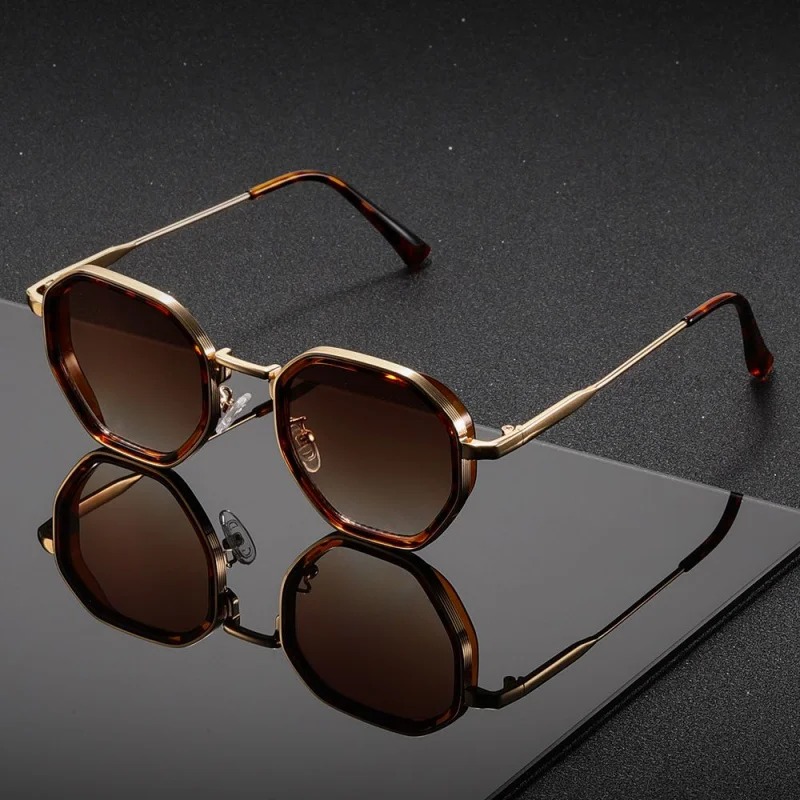 1 ペアユニセックスラウンドメタルファッショナブルなサングラ - Men'S Fashion Old Money のレビューと価格