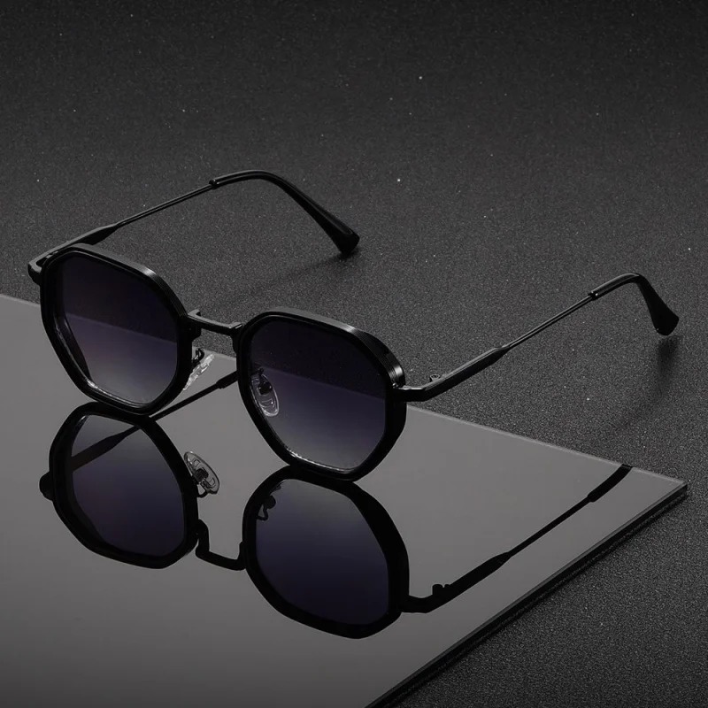 1 ペアユニセックスラウンドメタルファッショナブルなサングラ - Men'S Fashion Old Money のレビューと価格