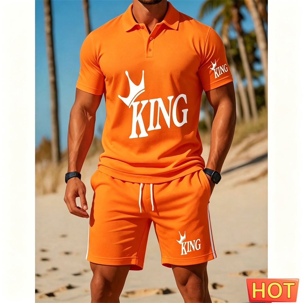 メンズ半袖スーツセット - ツーピースセット ファッションレ - Men Fashion King のレビューと価格