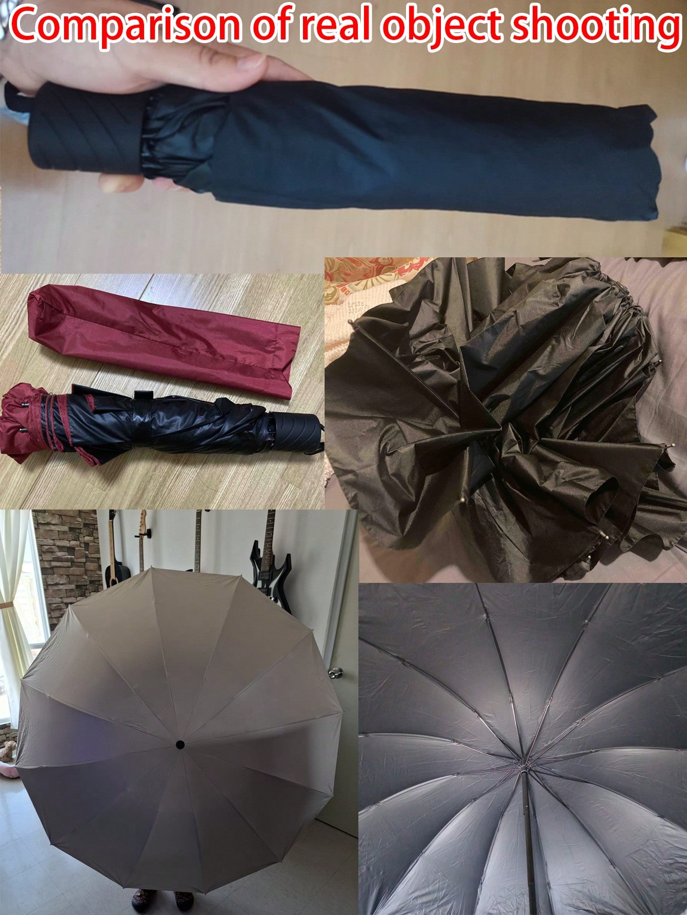 特大12本骨防風傘 - 手動開閉、防水、耐破損性、スチールフ - Men'S Fashion Umbrella のレビューと価格