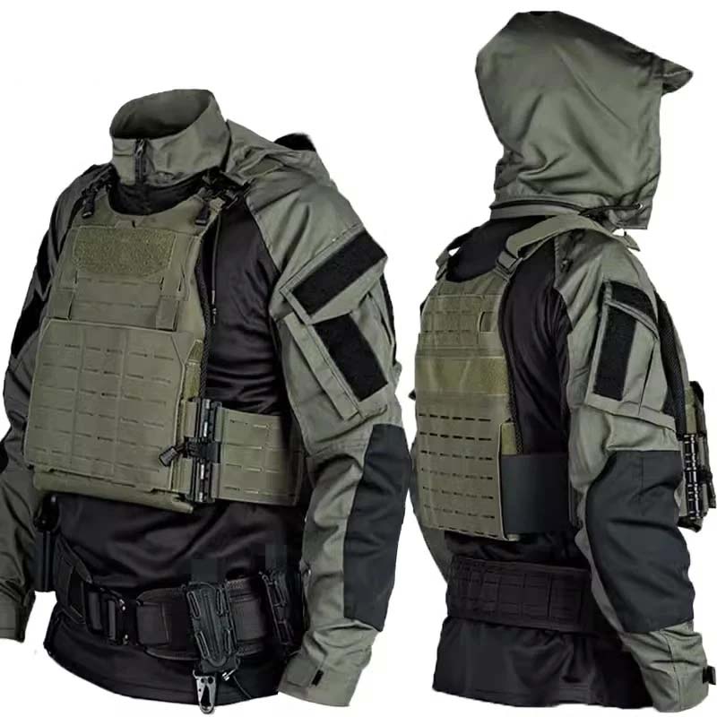 メンズ CP 迷彩戦術コンバットシャツ & パンツセット軍事 - Military Shirt Men のレビューと価格