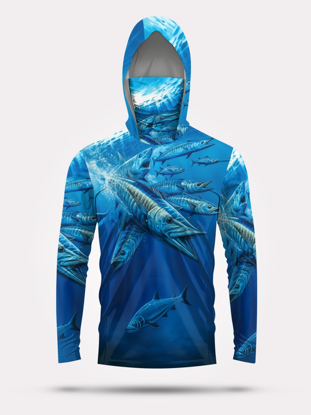 メンズ夏ファッション 魚群プリント 快適で通気性のあるフード - Mens Fashion Suits のレビューと価格