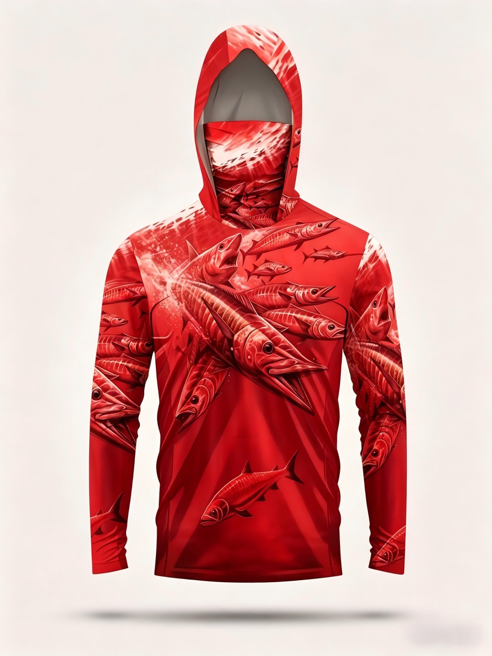 メンズ夏ファッション 魚群プリント 快適で通気性のあるフード - Mens Fashion Suits のレビューと価格