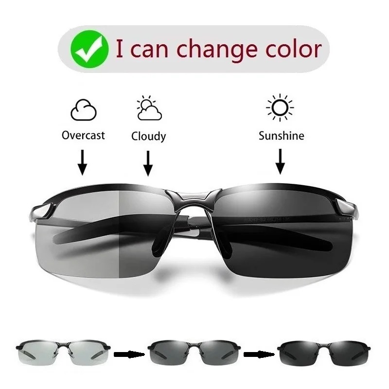 メンズ調光偏光サングラス メンズ ドライビング フィッシング - Men'S Fashion Glasses のレビューと価格