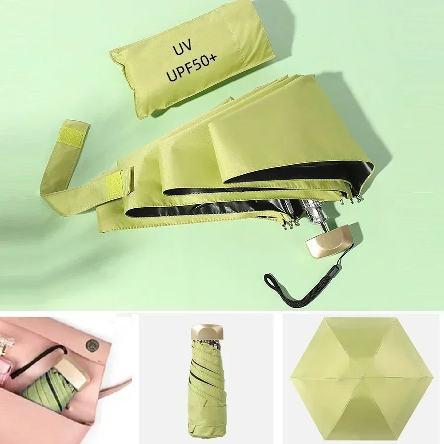 ミニ五つ折り傘日焼け止め日傘日焼け止め紫外線防止小型で持ち運 - Men'S Fashion Umbrella のレビューと価格