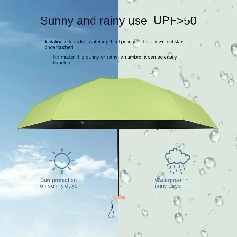 ミニ五つ折り傘日焼け止め日傘日焼け止め紫外線防止小型で持ち運 - Men'S Fashion Umbrella のレビューと価格