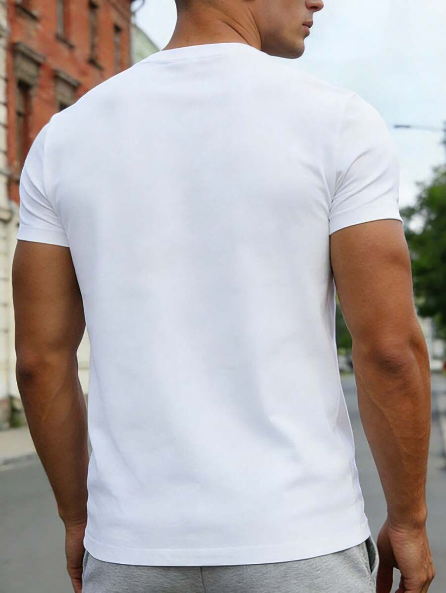 メンズ服 ニューヨーク文字プリント ホワイトTシャツ 1枚、 - York Men'S Fashion のレビューと価格