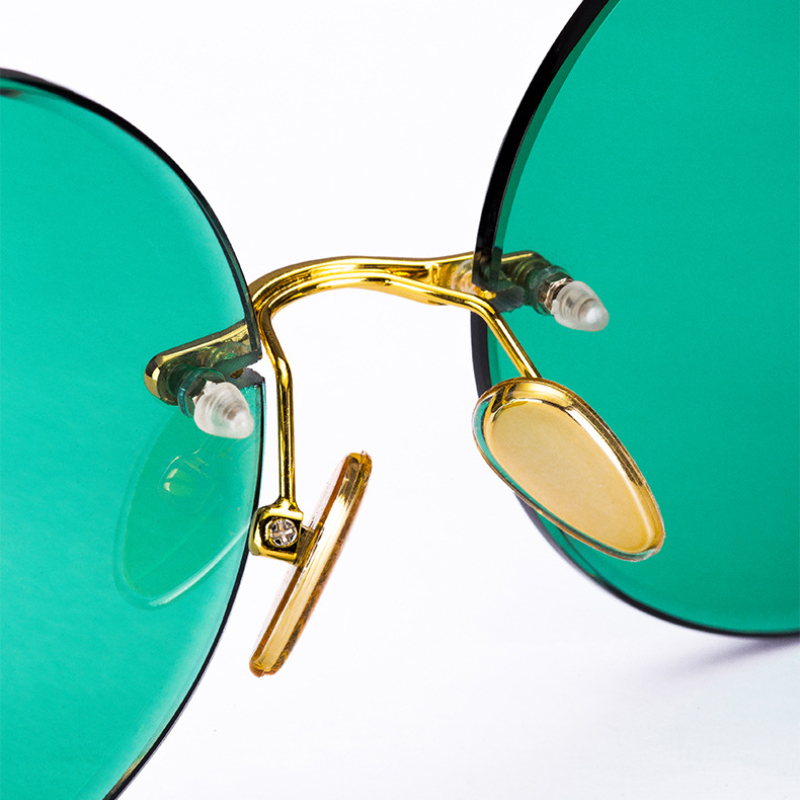 ファッションクラシックリムレスサングラス 男女兼用 ラウンド - Men'S Fashion Glasses のレビューと価格