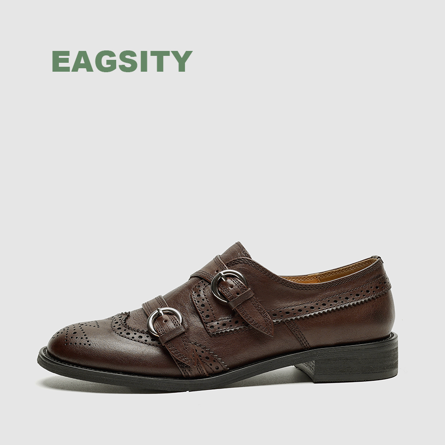 EAGSITY 牛革英国スタイルの女性の靴オックスフォードブ - Oxford Shoes Brogue のレビューと価格