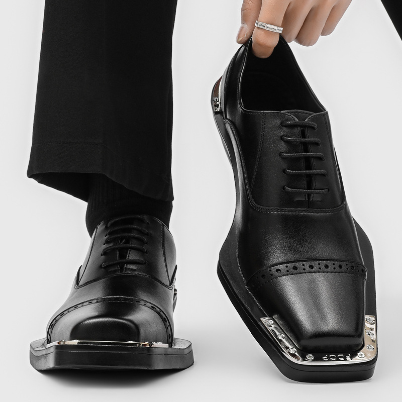メンズファッションヒップホップロックカーブドブローグシューズ - Oxford Shoes Brogue のレビューと価格