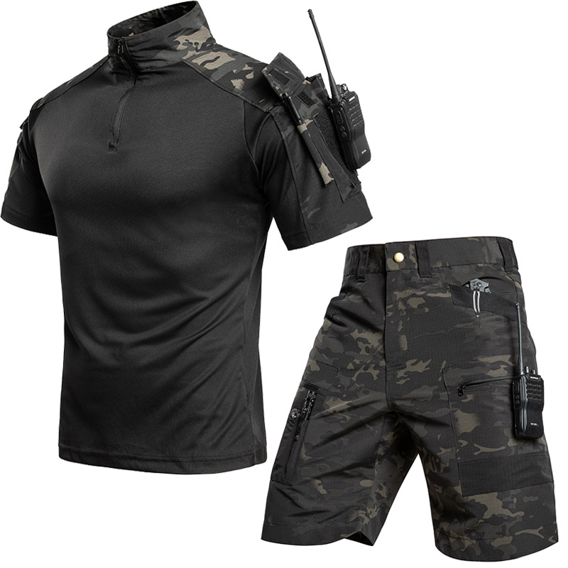 メンズアウトドアクイックドライタクティカルTシャツセット ハ - Military Shirt Men のレビューと価格