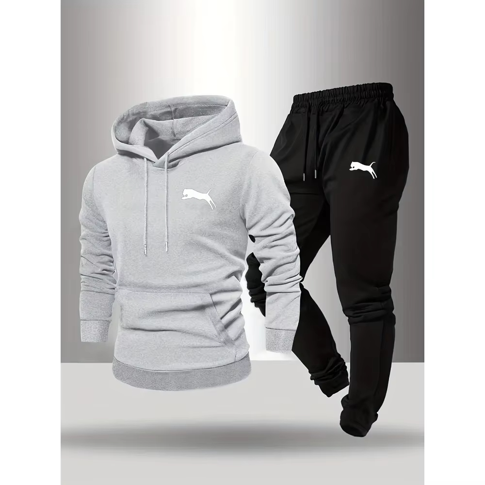 2026年売れ筋メンズフード付きスウェット＆パンツセットカジ - Jogger Sweatpants Men のレビューと価格